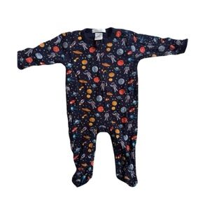 Baby Steps Navy Space Onesie